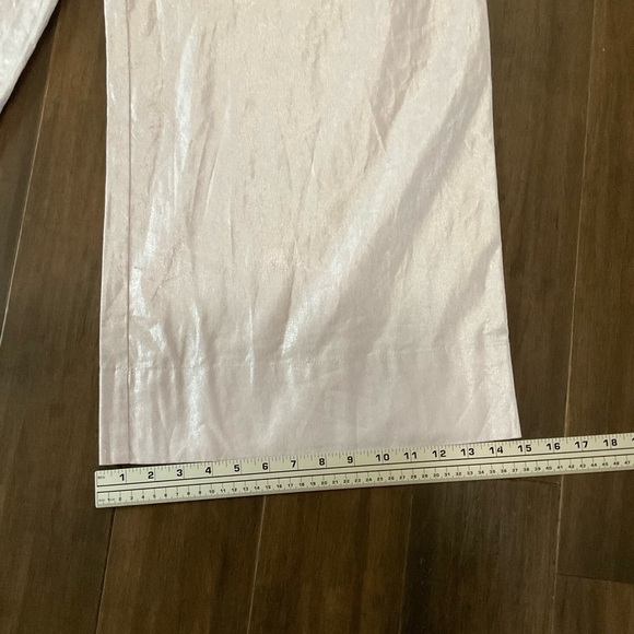 Jason Wu Linen Blend Lavender 2 Piece Wide Leg Pant Bow Crop Top Set Size Large - Picture 8 of 11